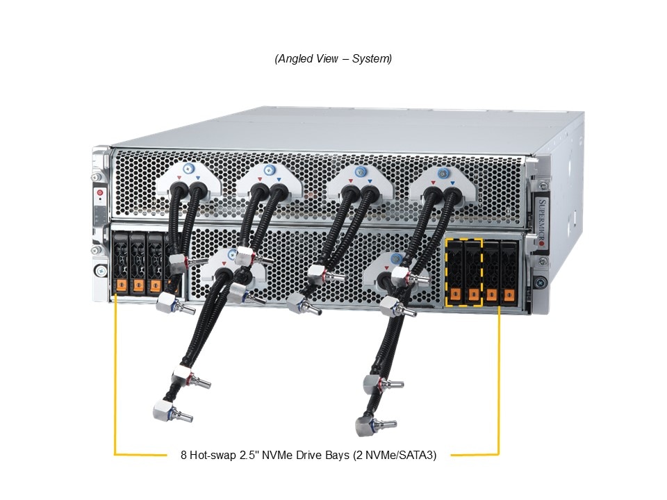 Supermicro AS-4125GS-TNMR2-LCC — angle view